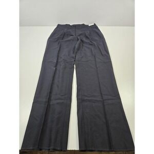 Riviera Pants Mens 38x36 Navy Super 130s Wool Dress Pleated Made Canada Trousers